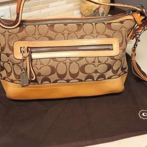 Coach Signature Jacquard C Canvas Shoulder Bag
